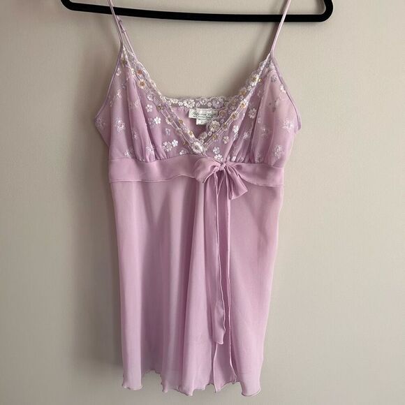 Seductive Wear Vintage Sexy Floral Embroidered Slip Dress Night Gown Lingerie To - Picture 2 of 5